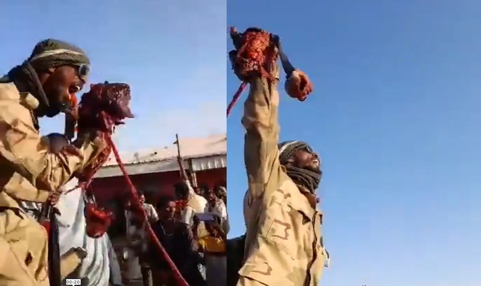 Sudanese Soldier Plays With Guts Of RSF Fighter (Extended)