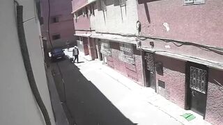 Horrific Hatchet Attack Caught on Video – Man Struck from Behind in Morocco Alley