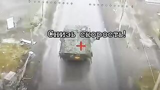 Massive destruction of Ukrainian vehicles.