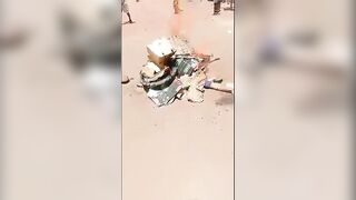 Thief Brutally Mutilated with Machete & Burned to Death by Angry Mob