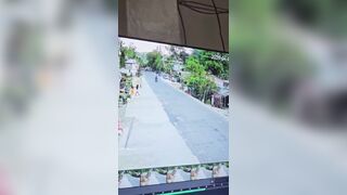 Old Woman Crossing The Road Gets Struck And Killed By Speeding Motorcycle