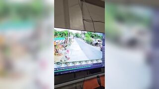 Old Woman Crossing The Road Gets Struck And Killed By Speeding Motorcycle