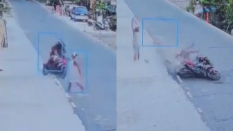 Old Woman Crossing The Road Gets Struck And Killed By Speeding Motorcycle