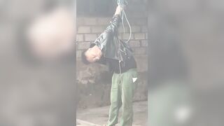 Man Hung by His Arms and Brutally Whipped for Stealing Gold in Myanmar