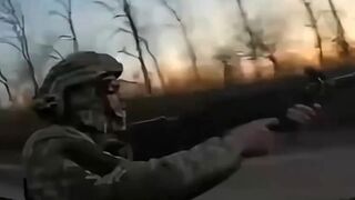A UA soldier in the Donetsk region shot down a drone at the last minute
