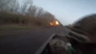 A UA soldier in the Donetsk region shot down a drone at the last minute
