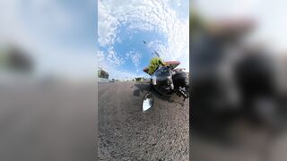A girl riding an electric scooter died as a result of a head injury