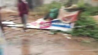 Crushed By Fallen Tree Motorcyclist Screams In Pain Next To Dead Friend
