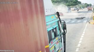 Bike Suddenly Cuts Across Road, Triggers Deadly Car Crash in Miryalaguda
