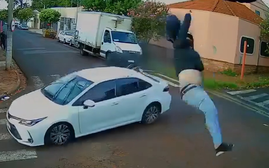 Insane Crash: Motorcyclist Launches into Air After High-Speed Impact, Bike Explodes