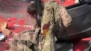 Streams of blood and human organs on the asphalt! (more videos)
