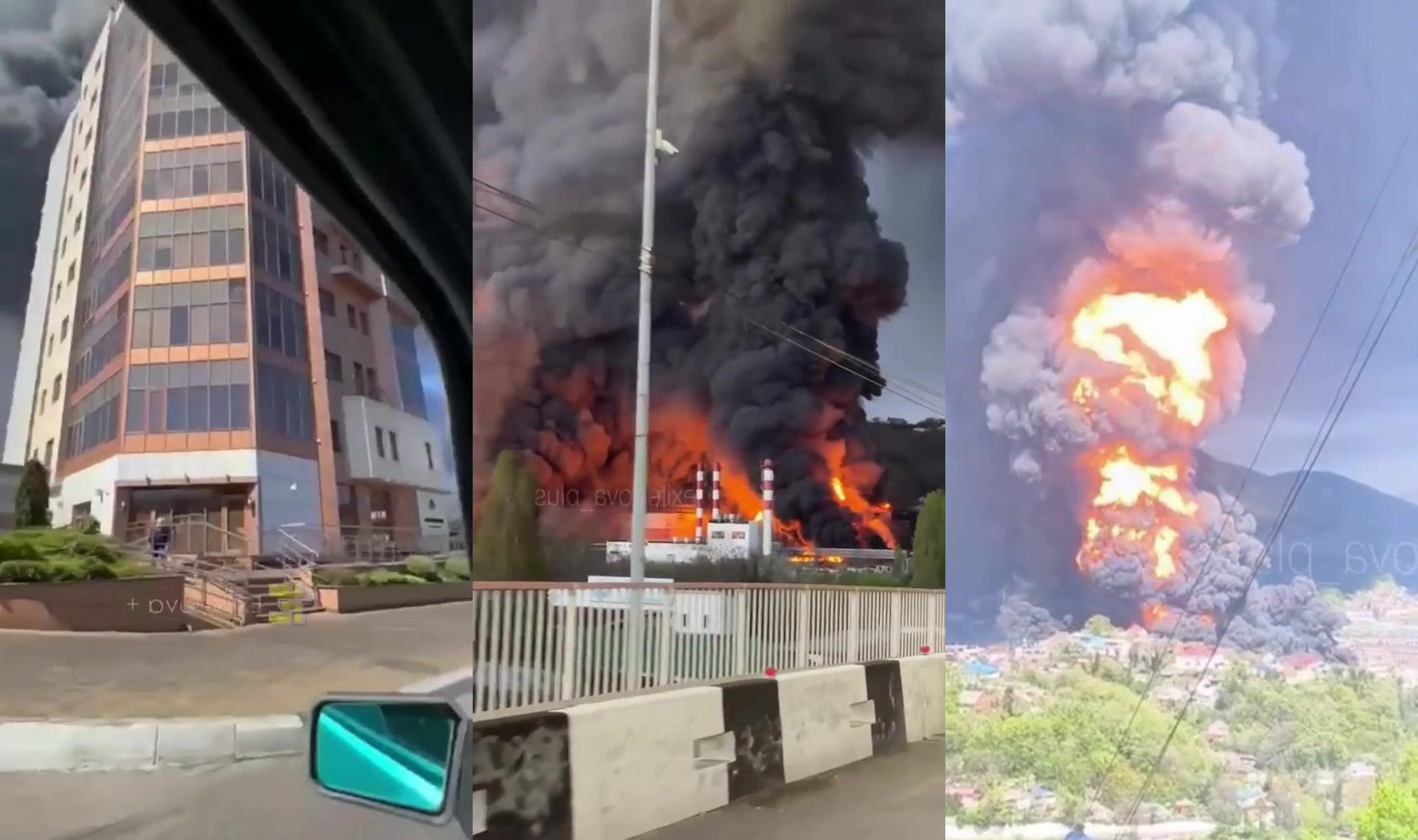 Tuapse refinery in Russia continues to burn