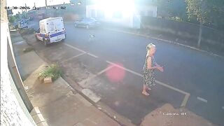Elderly Woman Struck by Reversing Van in Shocking Incident