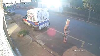 Elderly Woman Struck by Reversing Van in Shocking Incident