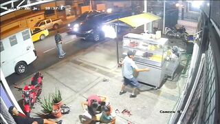 Gunmen Jump Out of Pickup Truck & Open Fire Outside Fast Food Restaurant, Killing Two