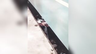 Bangladeshi man saves child from train