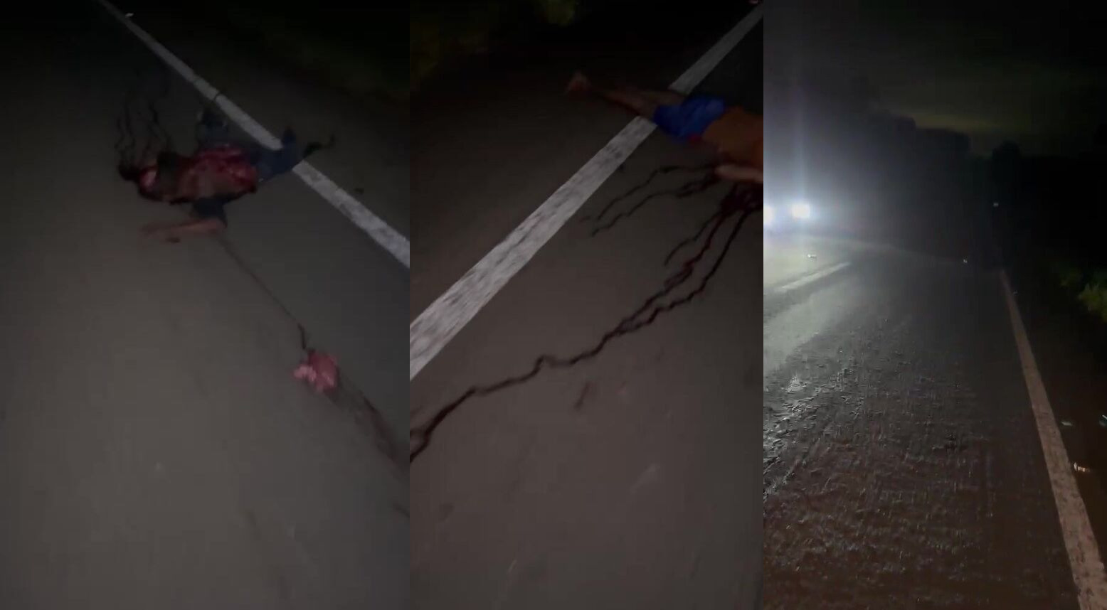 Man turn a gore scene in brazil
