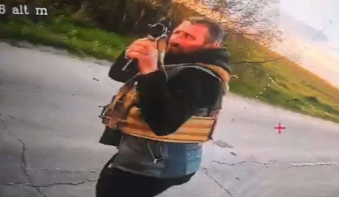 Another fat Ukrat gets droned.