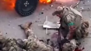 Drone strike during UA evacuation