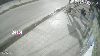 48-YEAR-OLD CITY POLICEMAN SHOT 18 TIMES TO KILL A GIRL WITH A STOLEN MOTORCYCLE
