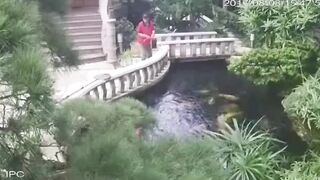 Cleaning Lady Drowned In Koi Pond