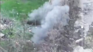 Ukrainian ambushed by 2 drones.