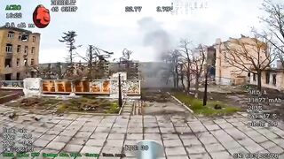 Ukrainian ambushed by 2 drones.