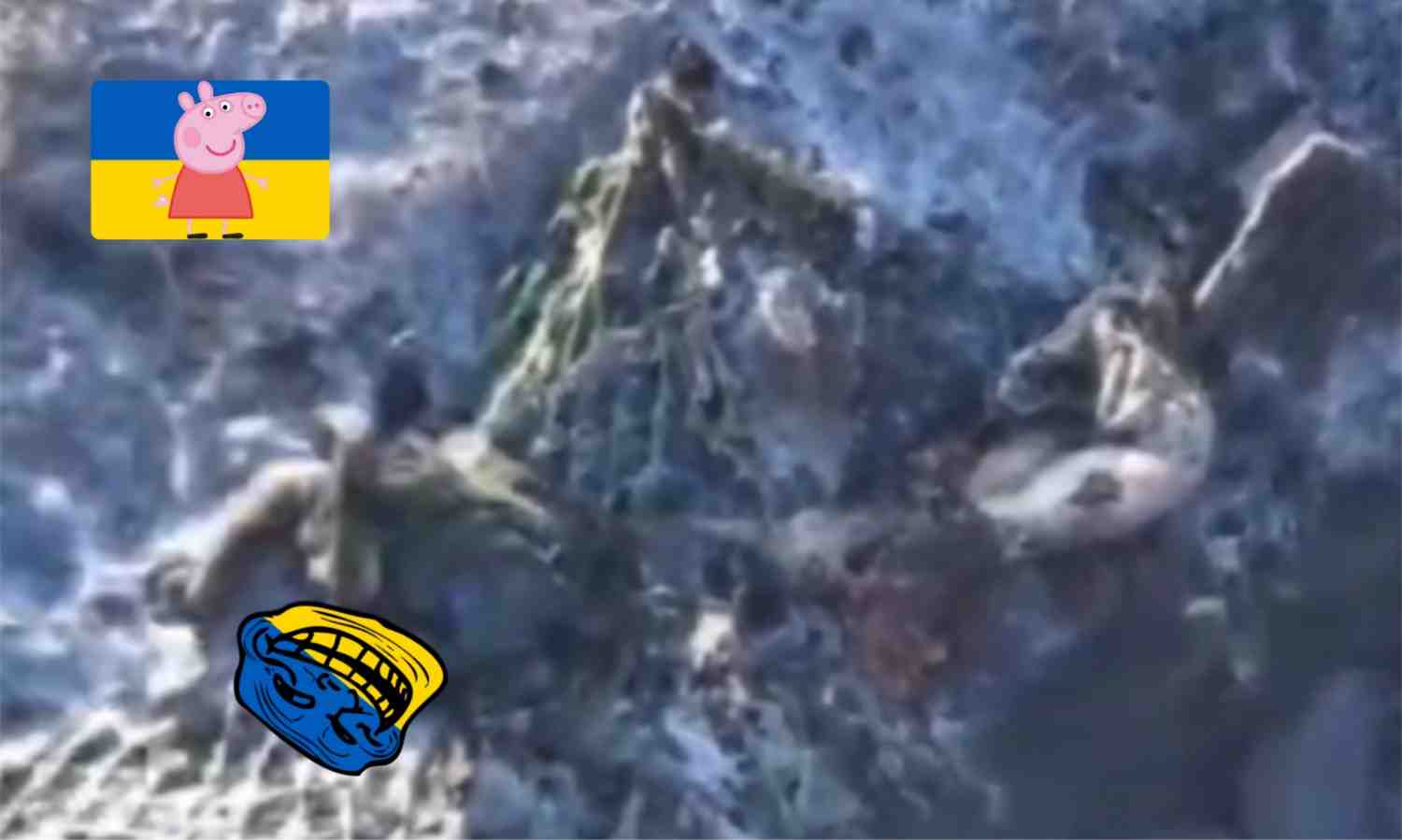 Guts spilled out by an anti-tank mine + Ass