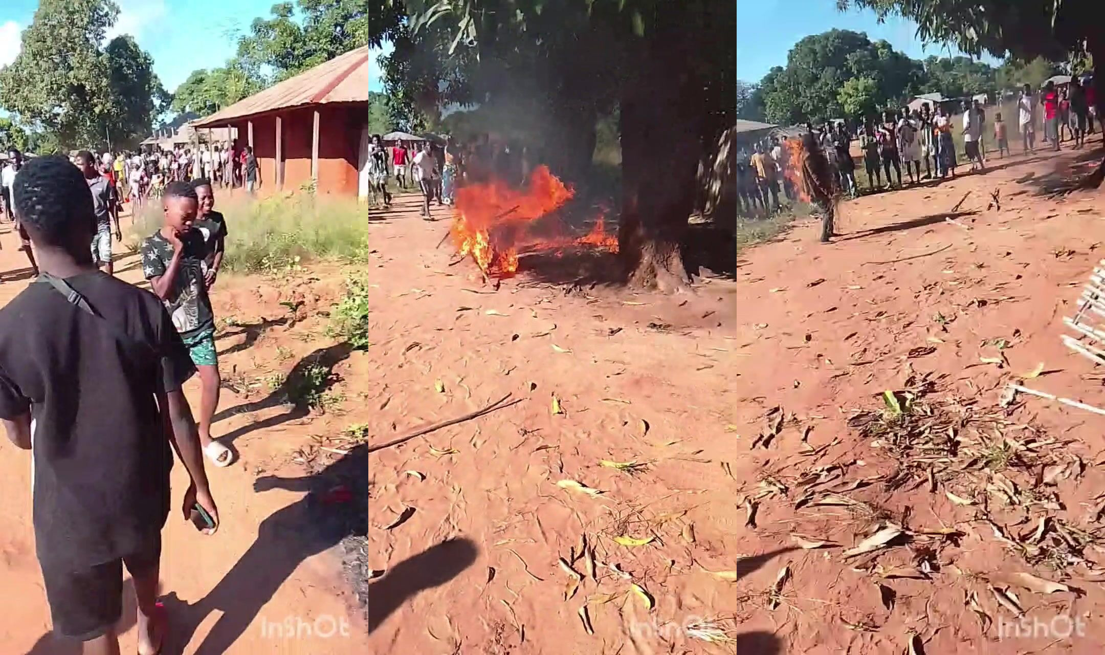 Thief beaten up and set on fire, twice