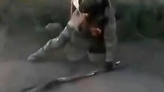 The moment a UA drone hit a group of Orcs