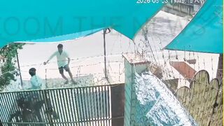 Man Trying To Steal A Biky Gets Intsant Karma Delivered
