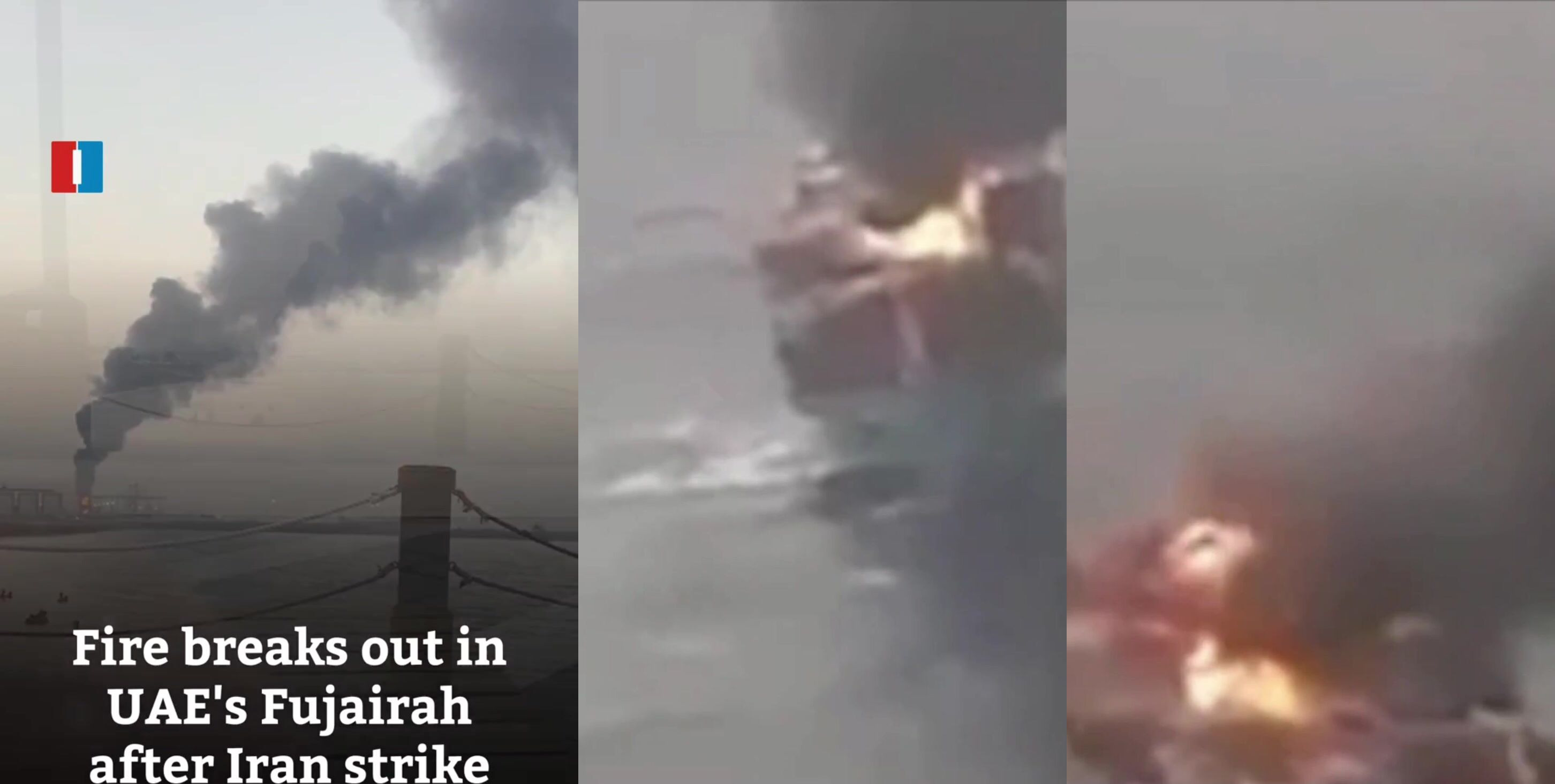 UAE reports large fire at oil port