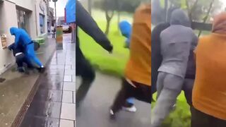 Entry level gangster asks tourist trap hustlers to move along.