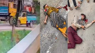 9 Killed in Horrific Truck-Pickup Collision in Bangladesh (CCTV & Aftermath)