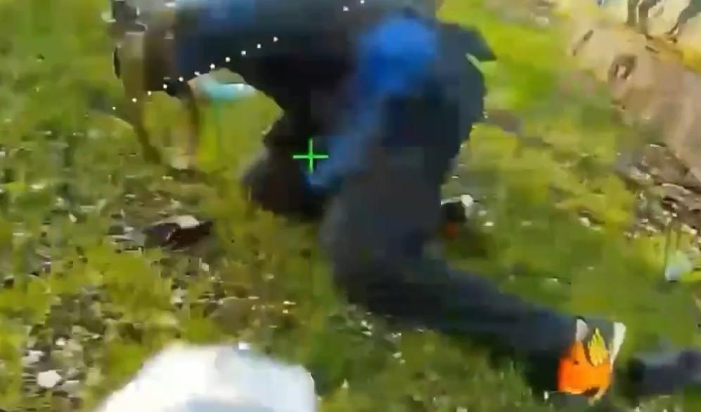 Eliminating an armed Ukr civilian.