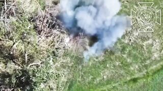Drone mangles Ukrat leg.