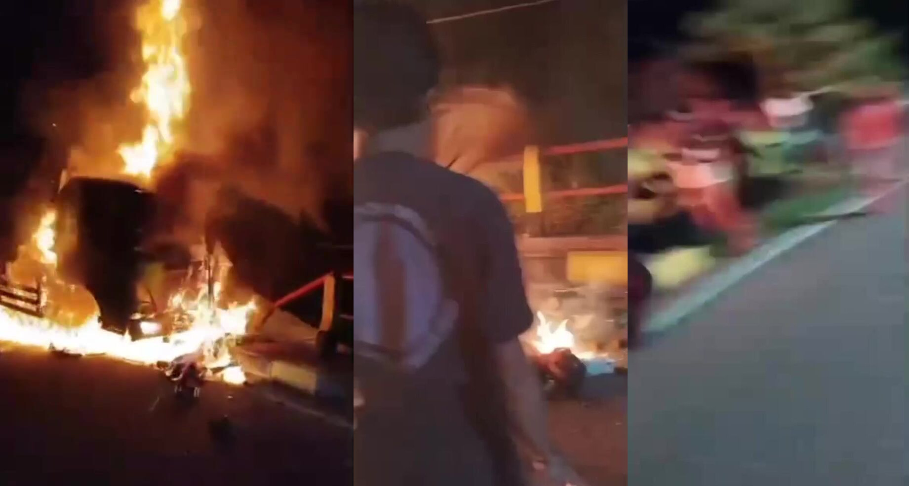 Man pulled from burning wreckage dies