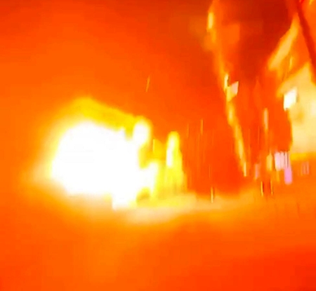 Night attack by UA FP-5 Flamingo missile