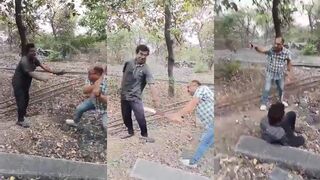 Tribal Man Beaten With Hockey Stick In India