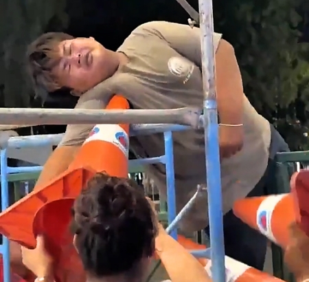 Death after electrocution and fall
