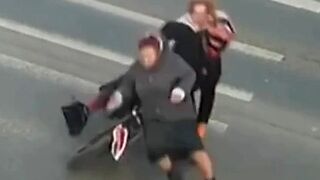 In Orel, a 17-year-old biker hit an elderly woman at a pedestrian crossing