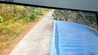 Motorcyclist Loses Control, Life On The Road In Thailand