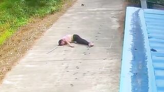 Motorcyclist Loses Control, Life On The Road In Thailand