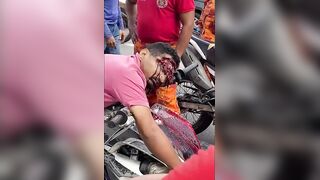 Instant Death: Man Crashes ATV Head-On Into Concrete Post