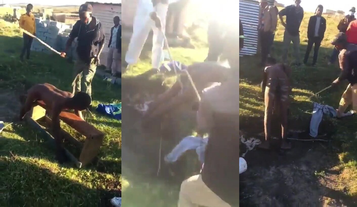 Naked Thief Punished By Locals
