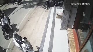 CCTV Horror: Out-of-Control Tractor Massacres Scooter in Broad Daylight