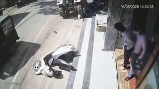 CCTV Horror: Out-of-Control Tractor Massacres Scooter in Broad Daylight