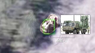 German Iris-T air defense destroyed.