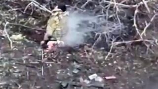 Orc torn in half by FPV drone attack