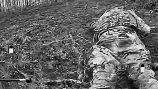 Orc torn in half by FPV drone attack